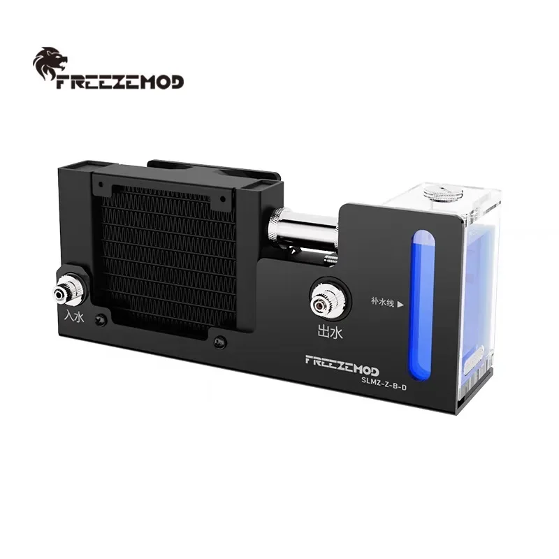 

FREEZEMOD Computer Water Cooling Module 2000RPM Mini Lightweight 3D Printing Radiator 80mm 4000RPM Fan Pump Reservoir Combo