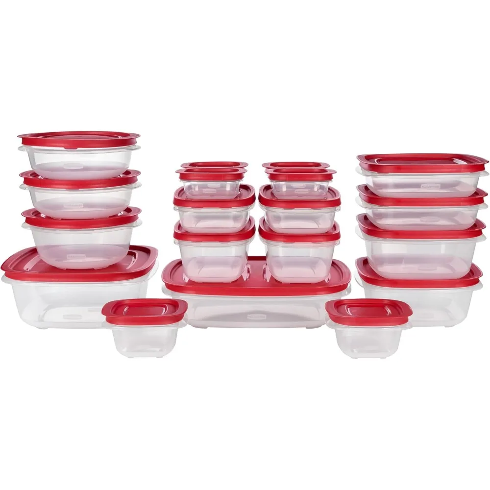 

38-Piece Food Storage Container Set with Lids, Stackable and Durable for Kitchen Organization