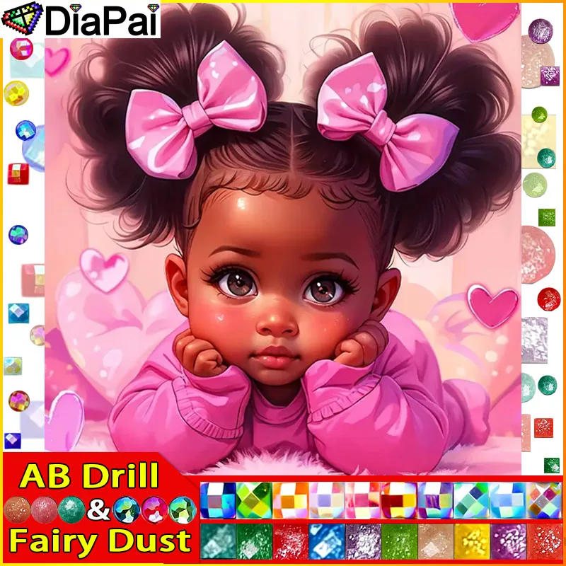 

DIAPAI сказочная пыль AB алмазная живопись полный квадратный/круглый бриллиант "Африканская девушка" узор вышивка крестиком 5D горный хрусталь