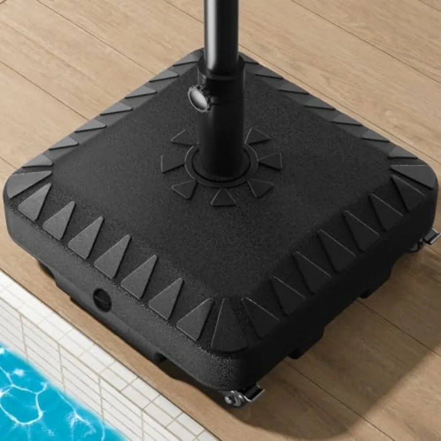 

Премиум-основание для зонта с колесами, грузоподъемность 120 фунтов, утяжеленная подставка для уличного зонта, сверхпрочное основание для зонта, легко перемещаемое на улице