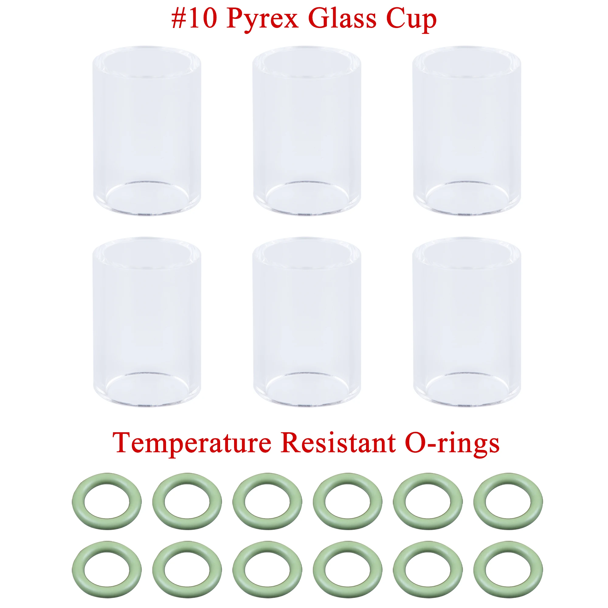 Imagem -03 - Tig Tocha de Soldagem Alongar Bocal Gás Lente 10 Kit Vidro de Alta Temperatura Durável Acessórios Práticos para Wp9 Wp20 Wp25 58 Peças