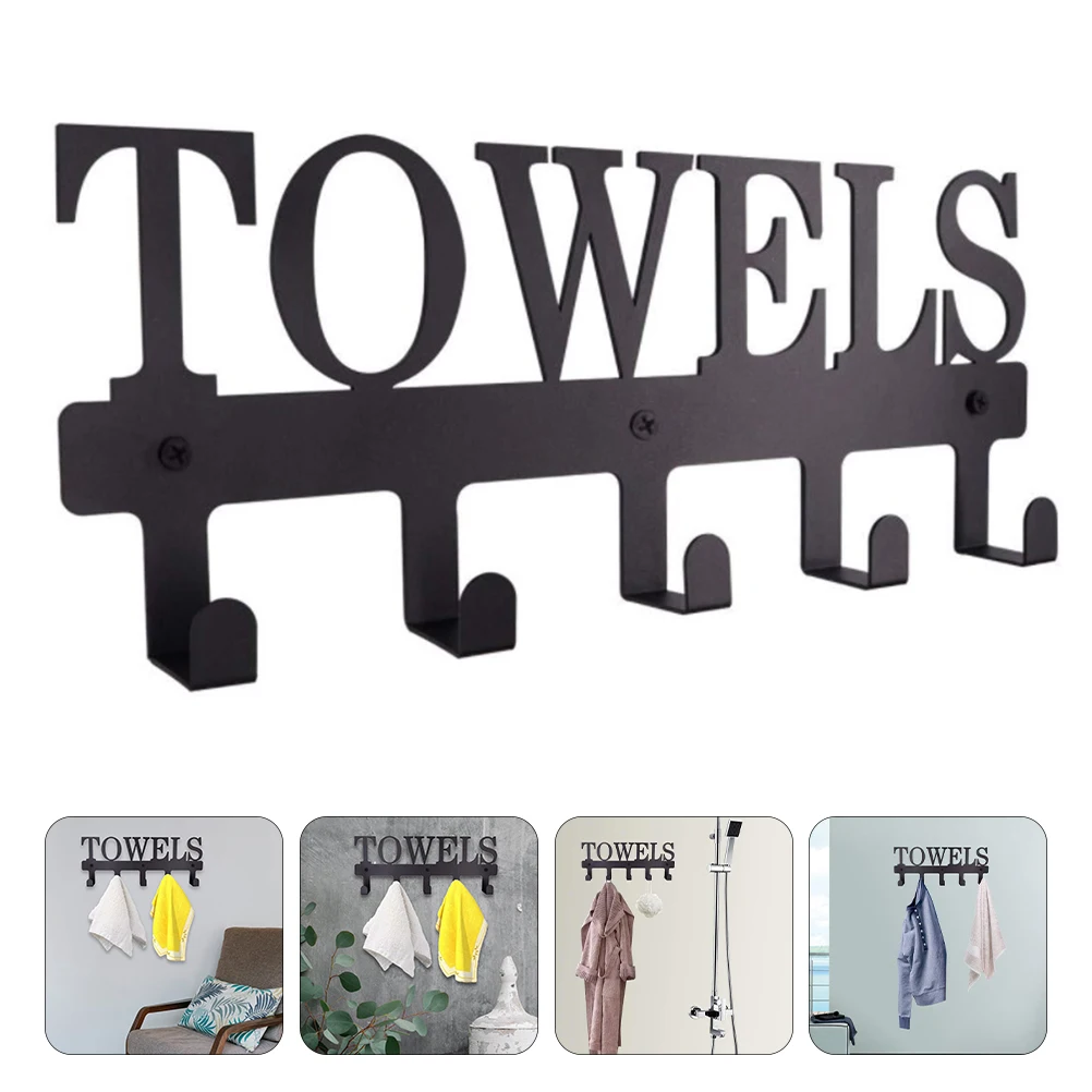 

Towel Hooks Mounted Bathroom Storage Hangers Durable Iron Material Towel Hanging Hook For Kitchen Bedroom ganization