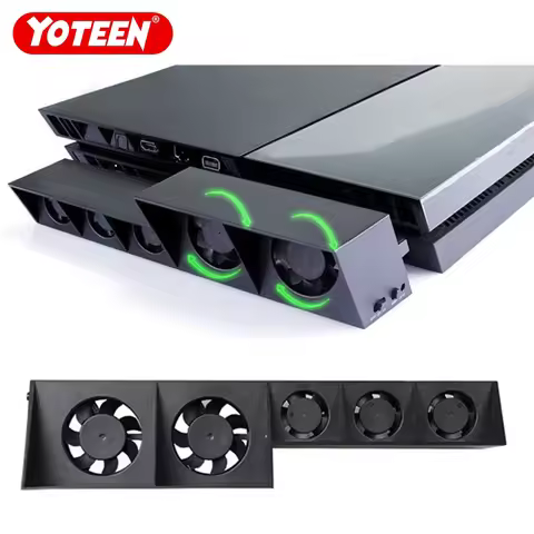 Yoteen for Sony PS4 /Pro/Slim Cooling Fans Side Mount Cooling Machine Fans Game Console Host Temperature Control Cooler