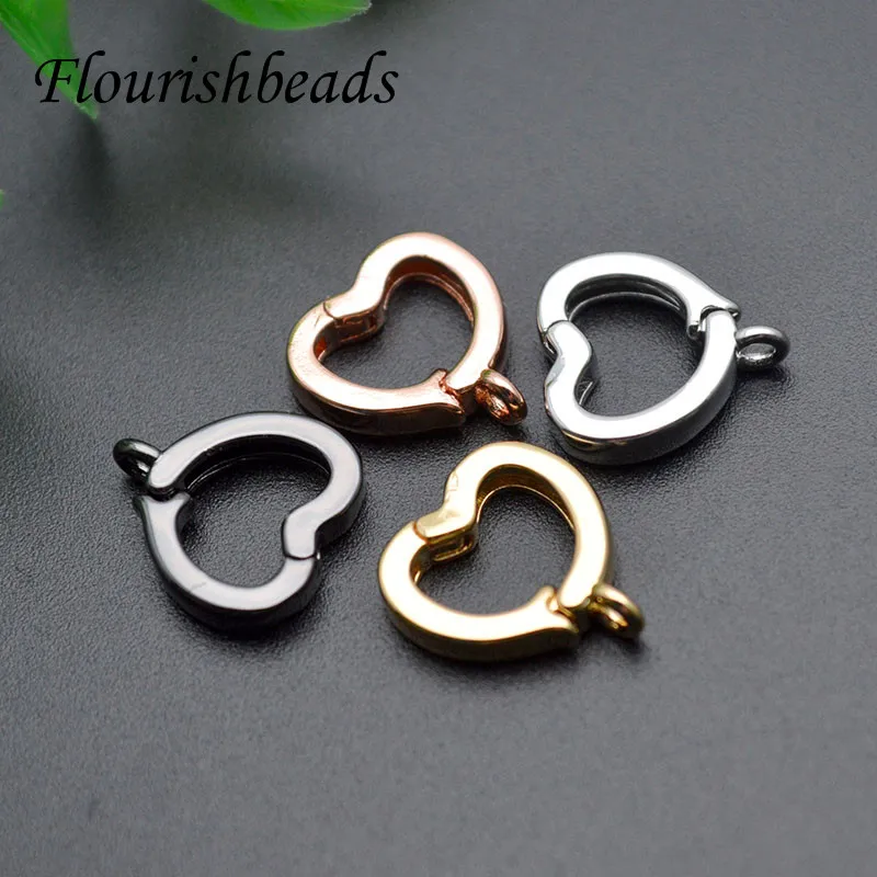 Nickel Free Anti Rust Heart Shape Clasp for Jewelry Necklaces Bracelet Key Chain DIY Making Findings Accessories 20pcs