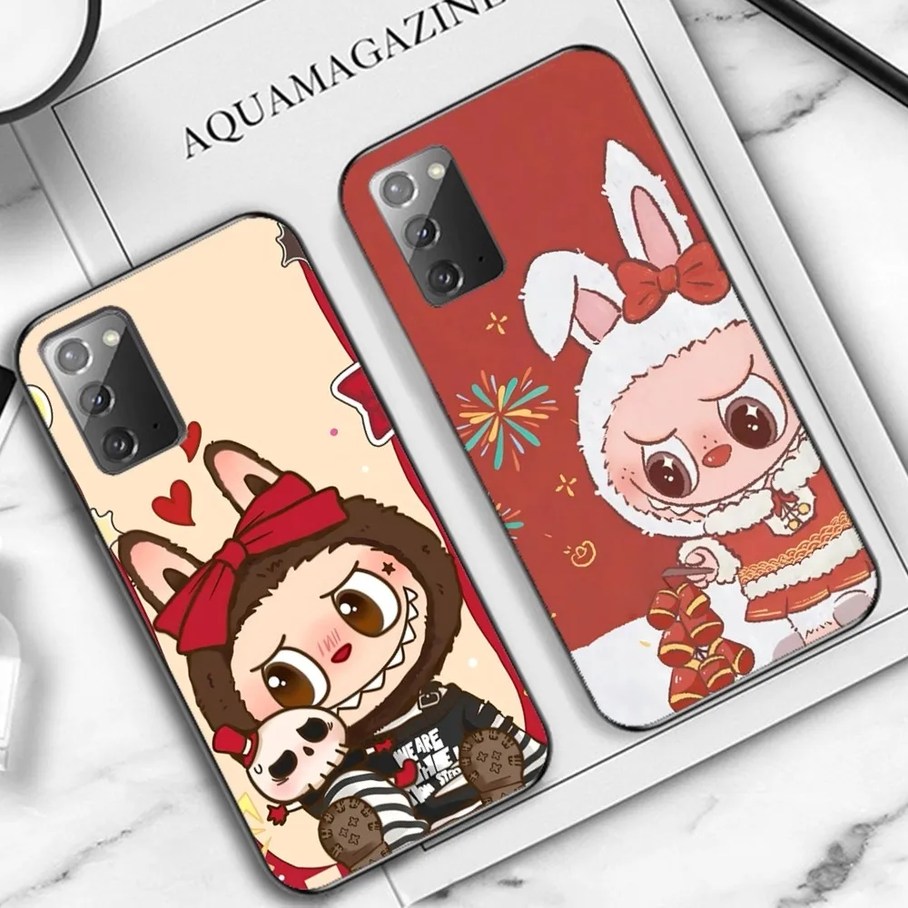 New K-Kawaii Cute L-Labubu Phone Case For Samsung Note 8 9 10 20 pro plus lite M 10 11 20 30 21 31 51 A 21 22 42 02 03