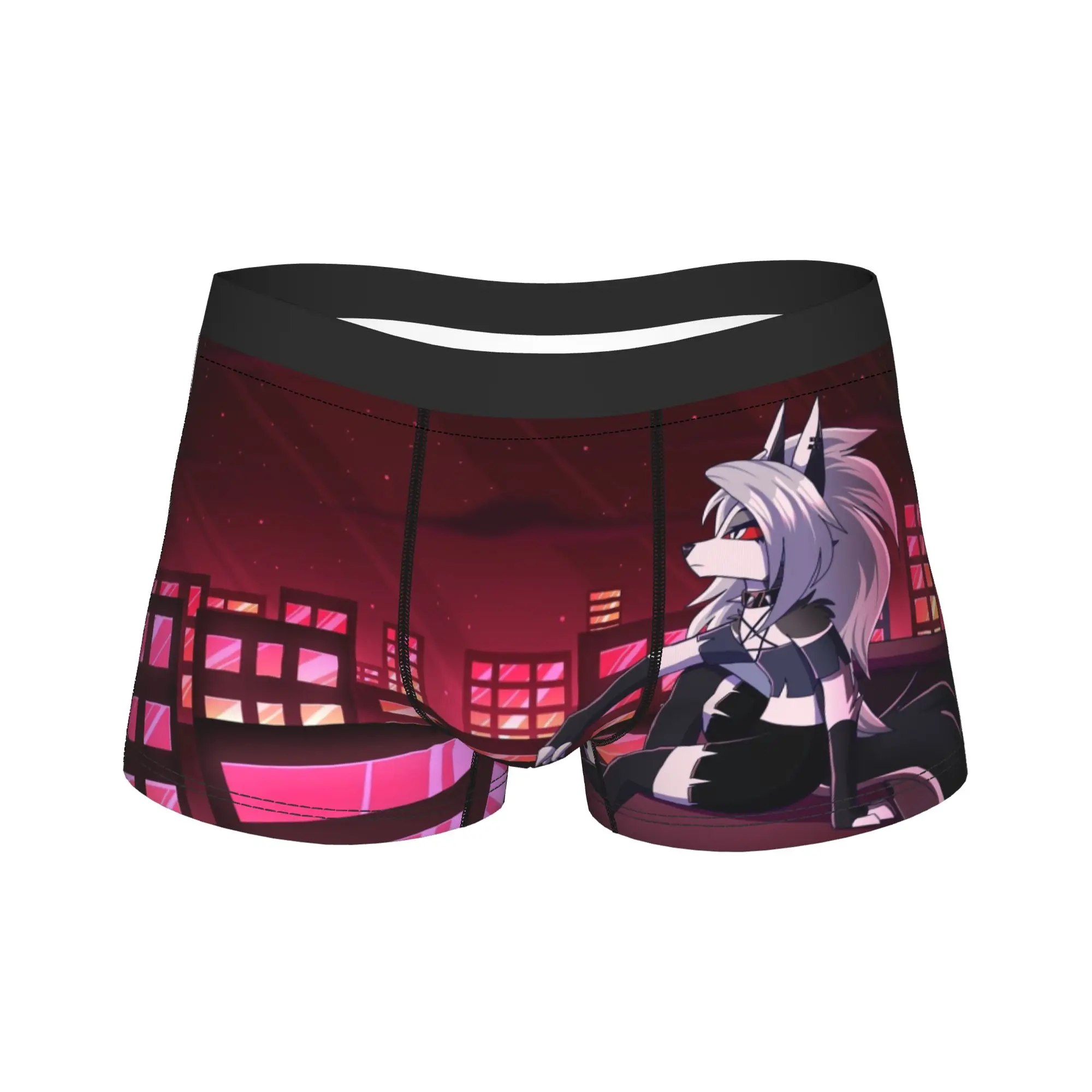 

Мужское нижнее белье Kawaii Loona Helluva Boss, трусы-боксеры с принтом аниме, шорты, дышащие трусы Homme, большие размеры