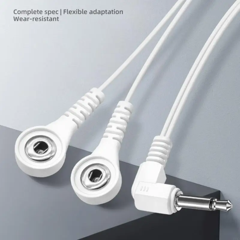 اتصال مزدوج عشرات استبدال كابل درع 2.5 مللي متر 3.5 مللي متر المقابس إلى 3.5 مللي متر المفاجئة أقطاب كهربائية لتحفيز العضلات #5