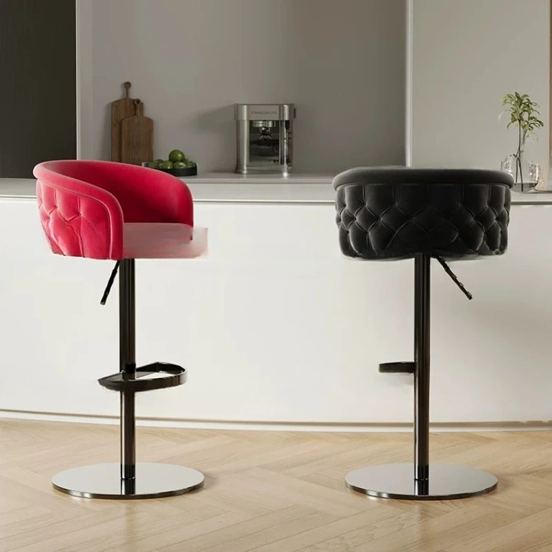 High Traditional Elegant Bar Chair Outside Modern Lightweight Bar Chair Relaxing Luxury Chaise De Cuisine Balcony Furniture