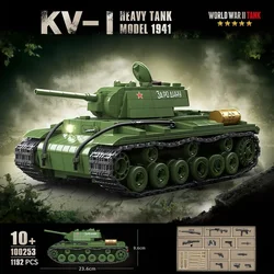 Military World War II Model-1941 KV-1 Heavy Tank Building Block Toy Collection Model Children For Christmas And Birthday Gifts