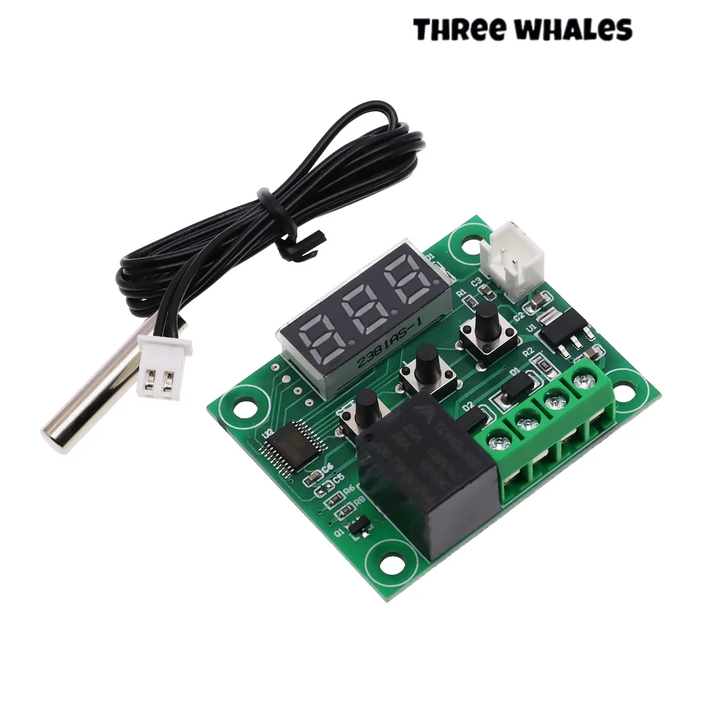 W1209 Red and Blue DC 12V Heat Cool Temp Thermostat Temperature Control Switch Thermometer Thermo Controller  NTC Sensor Case