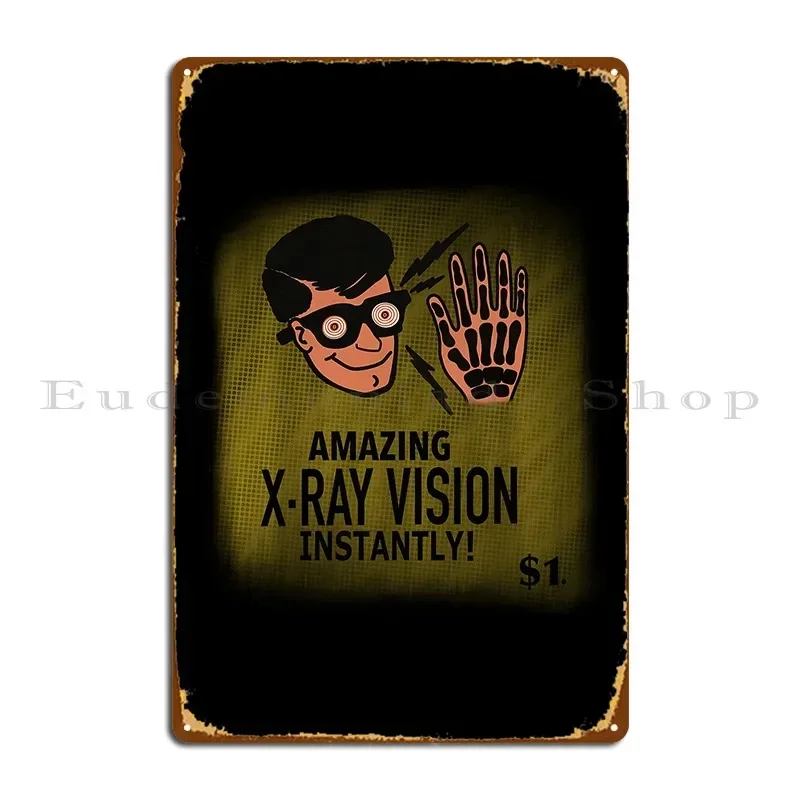 Vintage Newspaper Advertising For X Ray Glasses Metal Signs Wall Mural Design Pub Club Living Room Print Tin Sign Poster