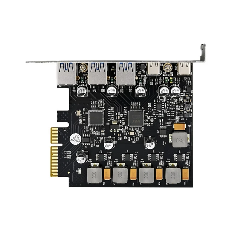 Classic-1 Piece PCIE X4 Expansion Card 10G USB3.1 Control Expansion Card PCIE Industrial Server Grade High-Speed Conversion Card