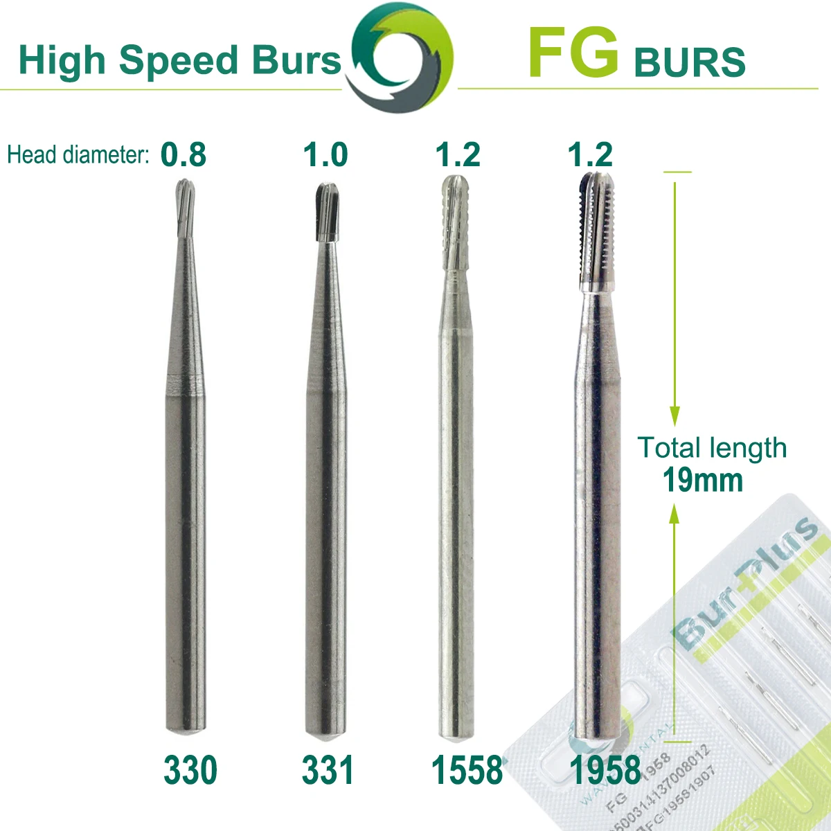 5Pcs WAVE Dental Tungsten Carbide Burs Dentistry Drill Dental Strawberries High Speed Bur Dentist Materials