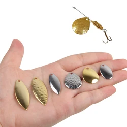 10Pcs Colorado Wilg Metalen Spinner Messen Gemakkelijk Spin Vissen Lepel Lokken Voor Spinnerbait Buzzbait Bass Lokken Vissen