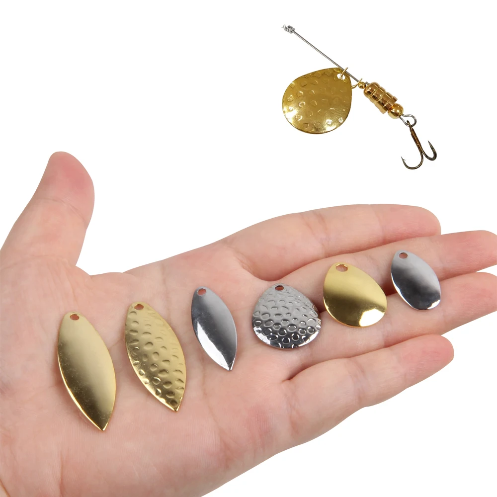 10 sztuk Colorado Willow Metal Spinner Blades Easy Spin Fishing Spoon Lure for Spinnerbait Buzzbait Bass Lure Fishing
