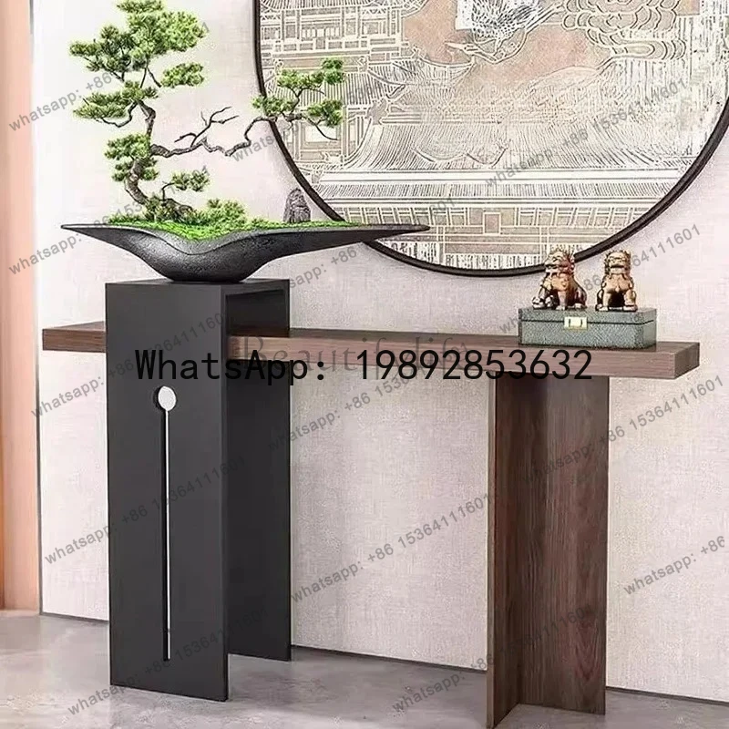 Chinese Classic Console Tables Rustic Unique Thin Modern Console Tables Wabi Sabi Design Console