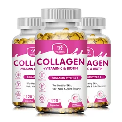 Collagen Capsules with Vitamin C, E - Reduce Wrinkles, Promotes Hair, Nail, Skin, Joints, and Bone Health - Hydrolyzed Collagen