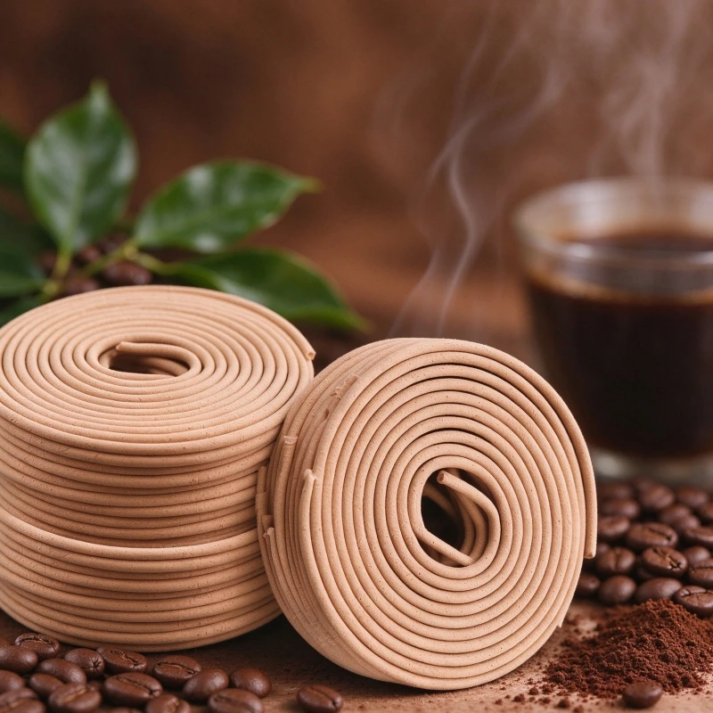 High-Quality Coffee Coil Incense, Premium Scented Home Fragrance with a Stand, Suitable for Yoga, Meditation, And Home Air Purif