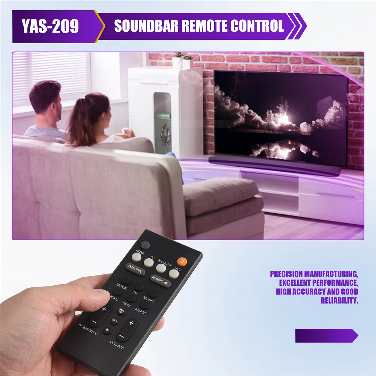SCLS مكبر الصوت التحكم عن بعد ل YAS-209 YAS-109 جدار الصوت التحكم عن بعد استبدال ATS-2090