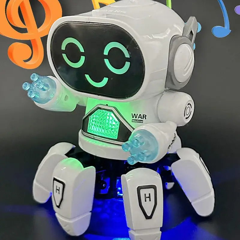 Jouet robot électrique coule en forme de poulpe pour enfant, robot musical, lumières clignotantes, capteur intelligent, phtalwalking