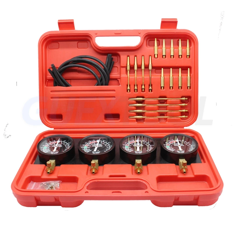 Fuel Vacuum Carburetor Synchronizer Carb Tools sync 4 Gauge Set with Rubber Hose Vacuum Balancer Meter Kit For Motorcycle