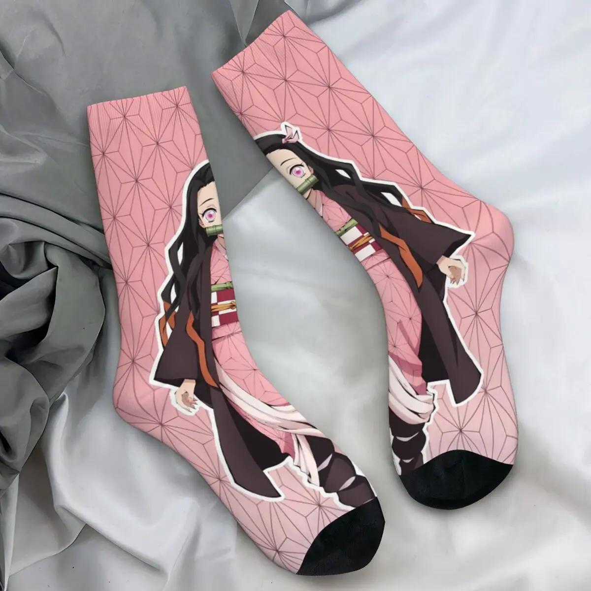 Calcetines bonitos de Anime Nekos, medias de invierno Kawaii Unisex para hombres, calcetines cómodos con patrón de monopatín, calcetines antibacterianos