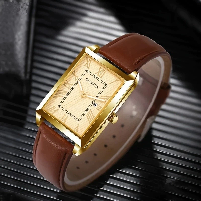 

New Fashion Luxury Man Elegant Leather Watch Woman Business Quartz Watches Male Clock Date Ladies Wristwatches Gift Reloj Hombre