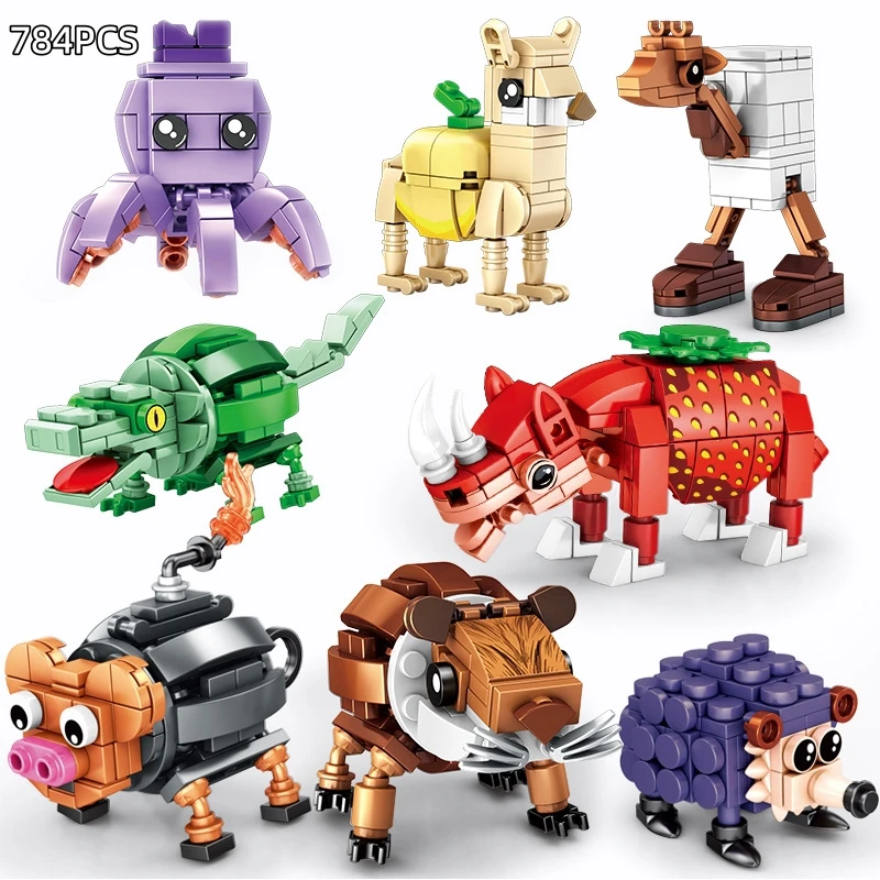 Tung tung tung sahur italiano brainrot animais blocos de construção tralalelo tralala tubarão tijolos brinquedo presente para crianças