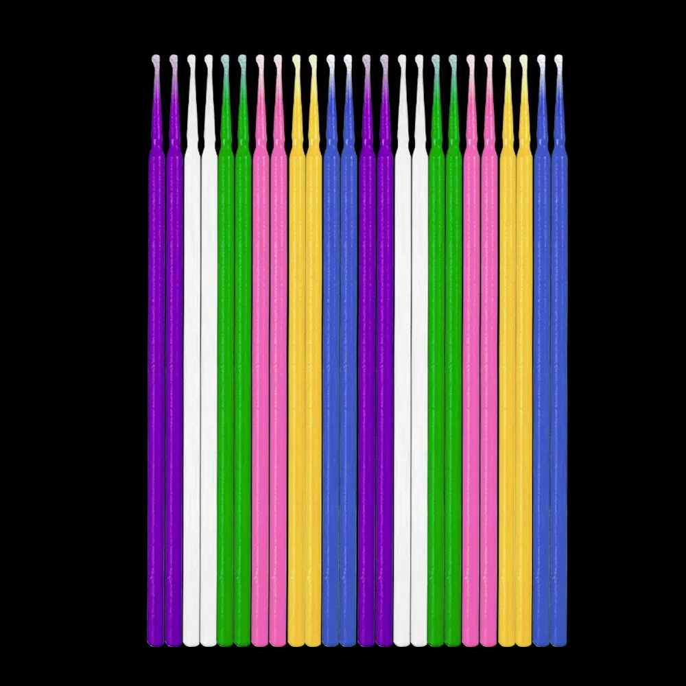 

100Pcs/bag Dental Disposable Micro Applicators Brush Eyelash Cleaning Micro Brushes Lash Extension Cotton Swab Dentist Materials