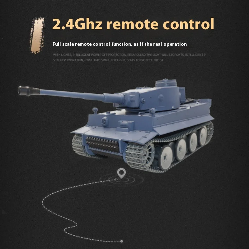 Serbatoio telecomandato da 2.4g Camouflage Tiger Heavy Remote Control Tank Emission Sound miming The Real Model Boy Birthday Gift