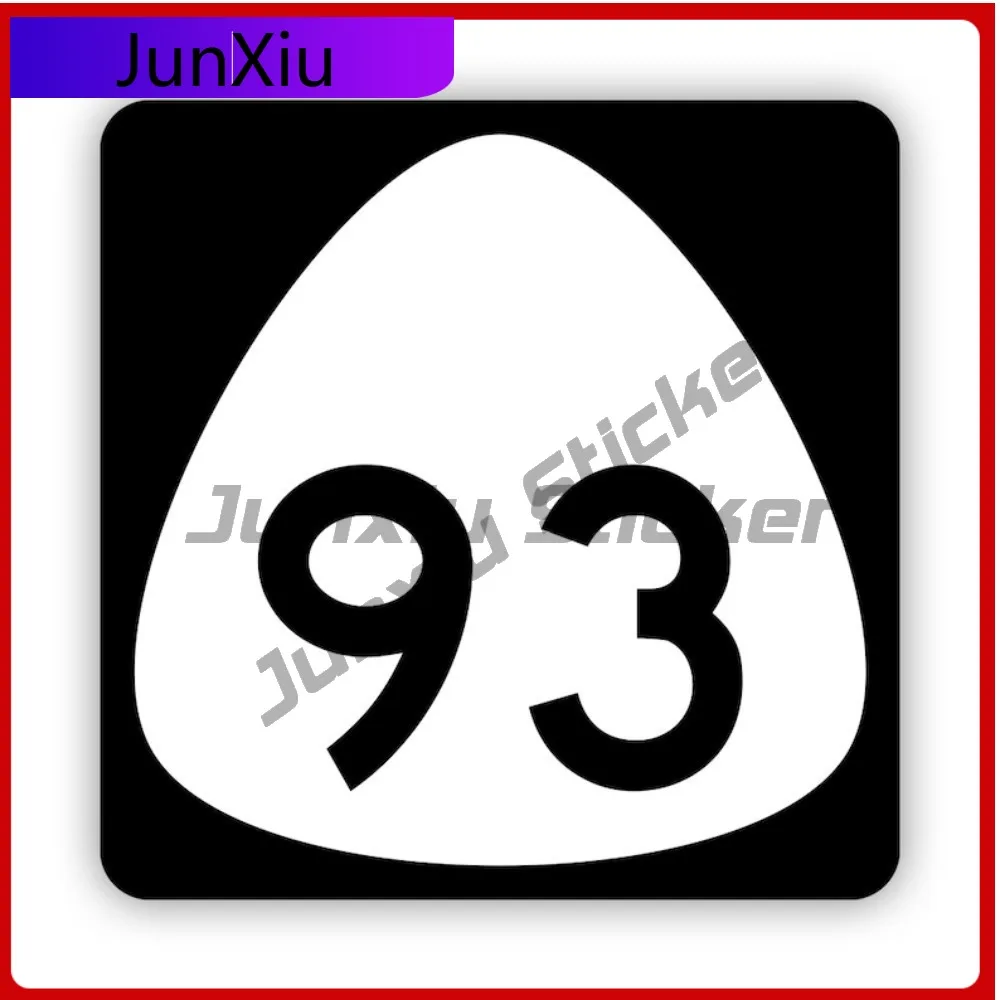 

Us Route 93 Waterproof Weather Resistant Anime Style For Car Body Motorcycle Laptop Self Adhesive Easy Apply Decor Cartoon