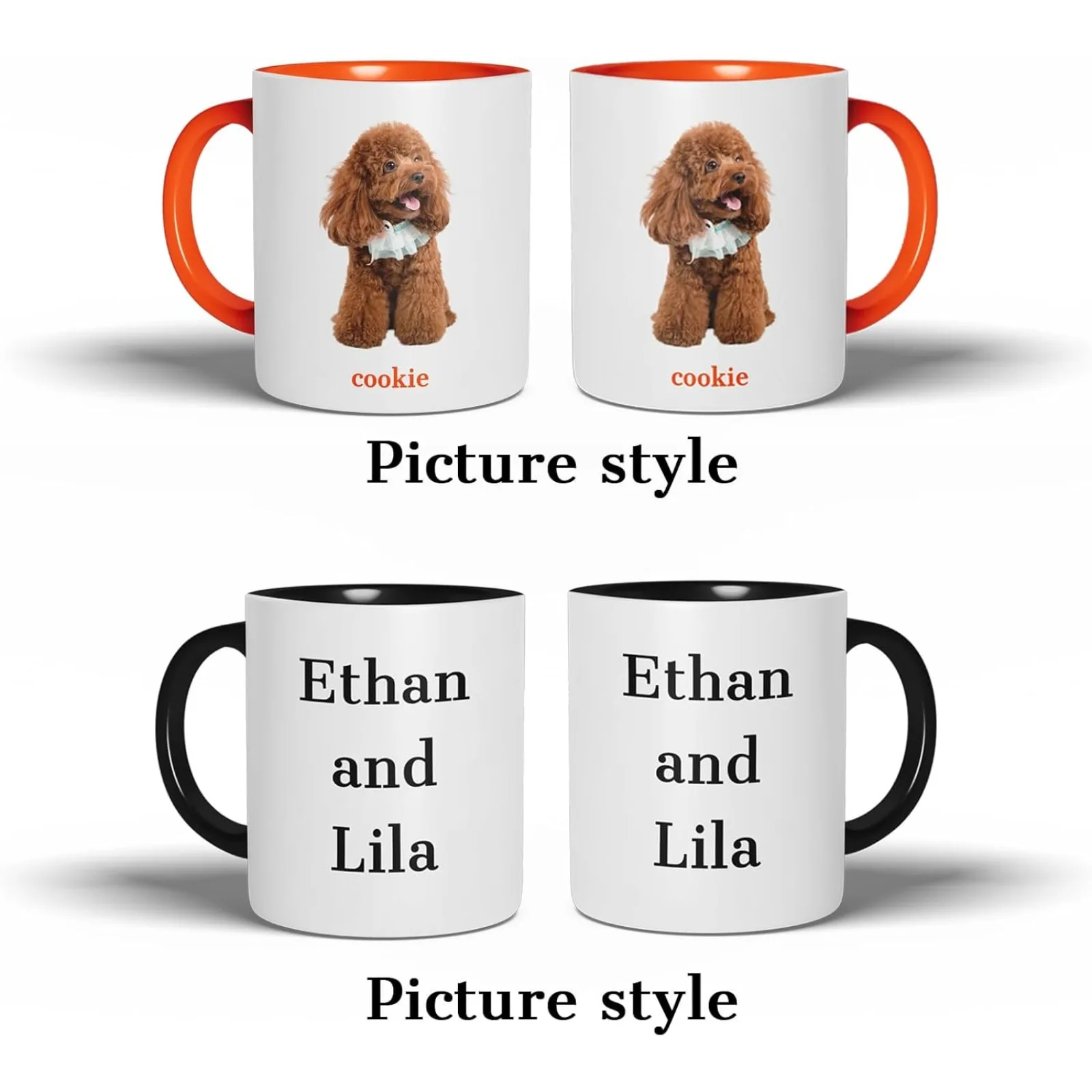 Pet Owners Birthday Gift Personalized Photo 11oz Ceramic Two Tone Coffee Mug image 3