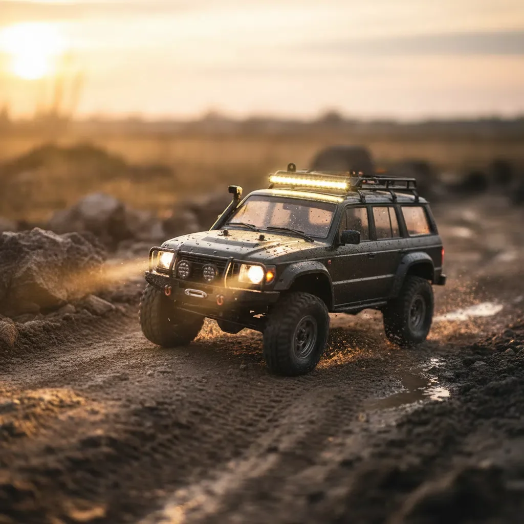 Kit LED per lampada da tetto a luce super luminosa per auto RC 155mm 36 LED per 1/10 RC Crawler Car Axial SCX10 TRX4 TRX6 RC4WD D90 Corpo