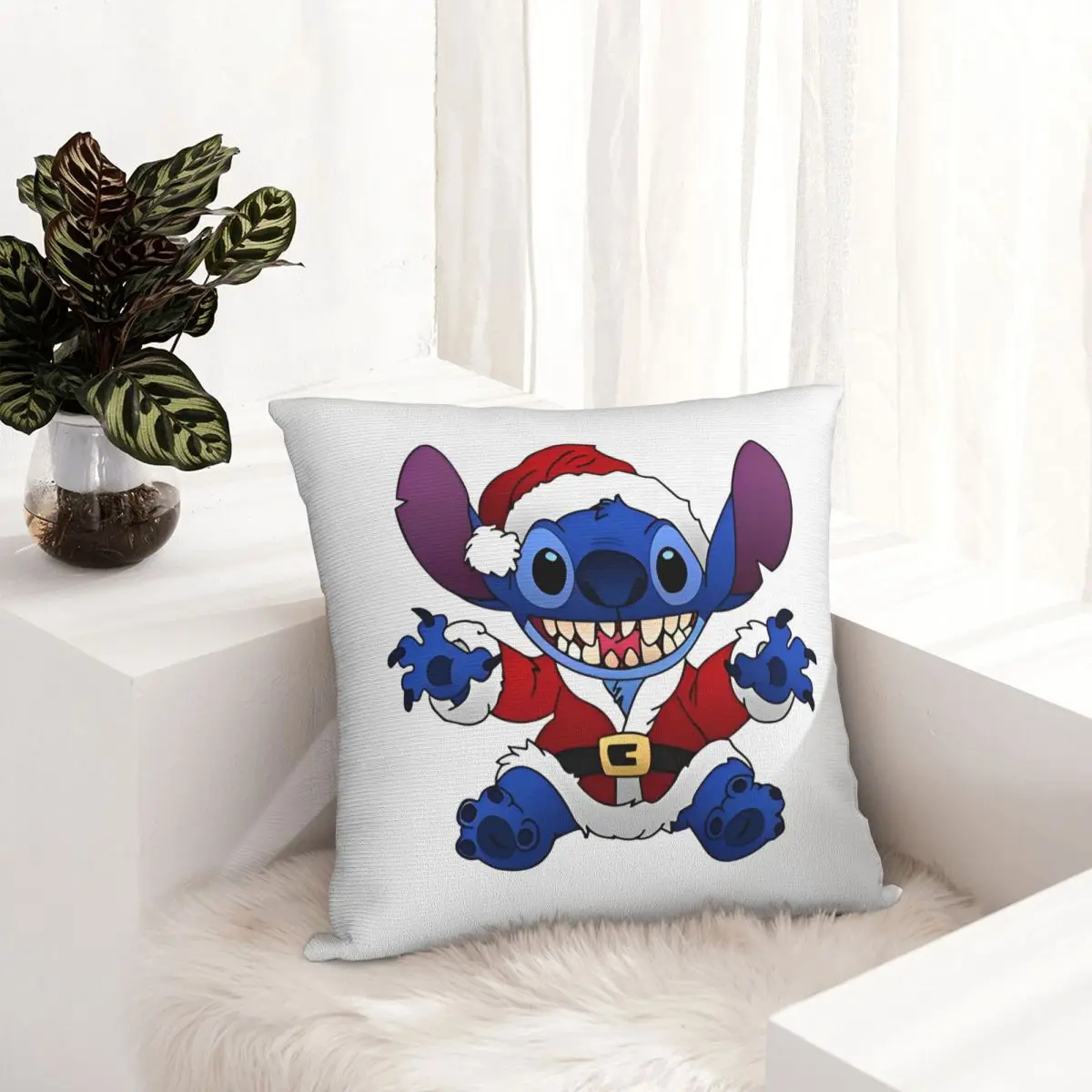 لطيف غرزة المخدة غطاء وسادة بوليستر هدية عيد ميلاد سعيد رمي كيس وسادة غطاء غرفة نوم مربع 45X45cm