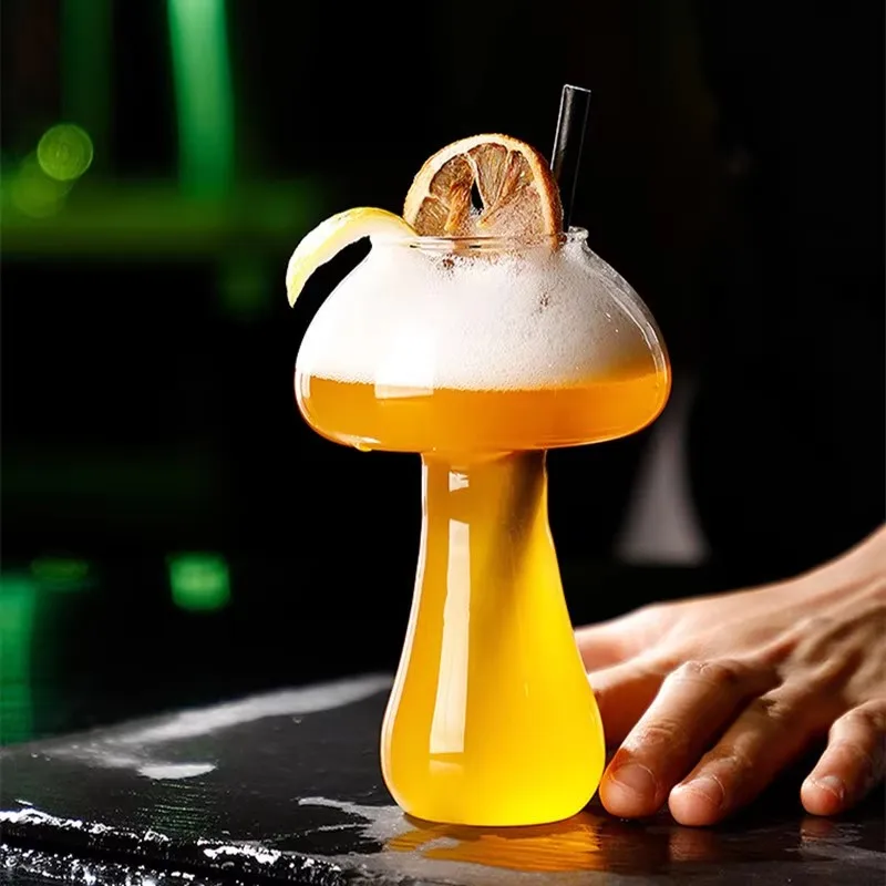 1 stücke Pilz Cocktail Glas Tasse für Getränke Bier Kreative Klare Molekulare Rauch Wein Gläser Kaffee Tassen Drink Bar Schuss glas