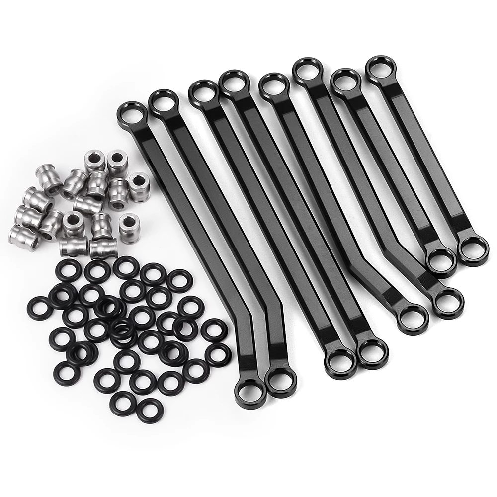 YEAHRUN Aluminum Alloy Front Rear Upper Lower Linkage Set Link Rod for Redcat Ascent 1/18 RC Crawler Car Upgrade Parts