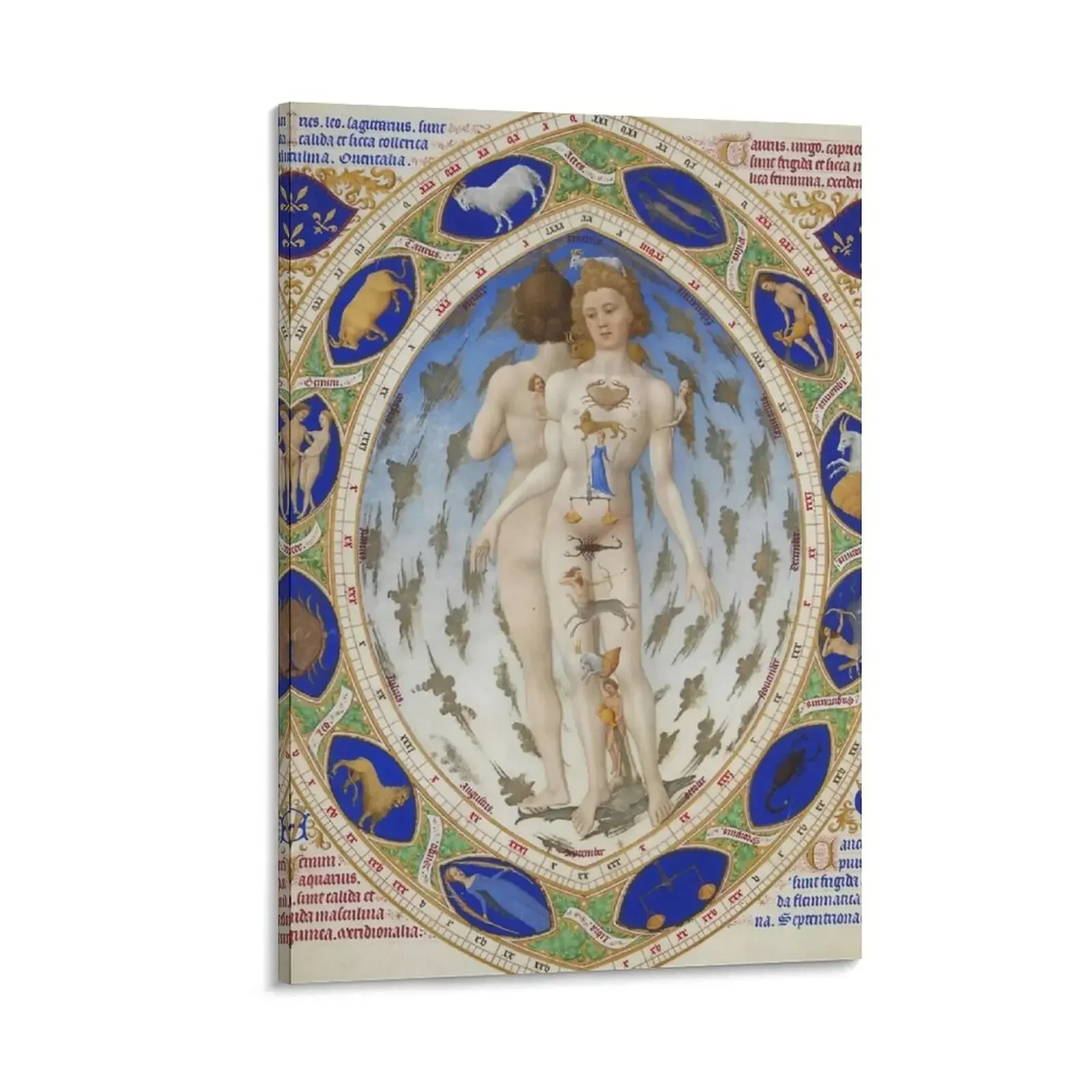 

Très Riches Heures du Berry - Frères de Limbourg Canvas Painting decorations for the room cute room decor fashion wall paintings