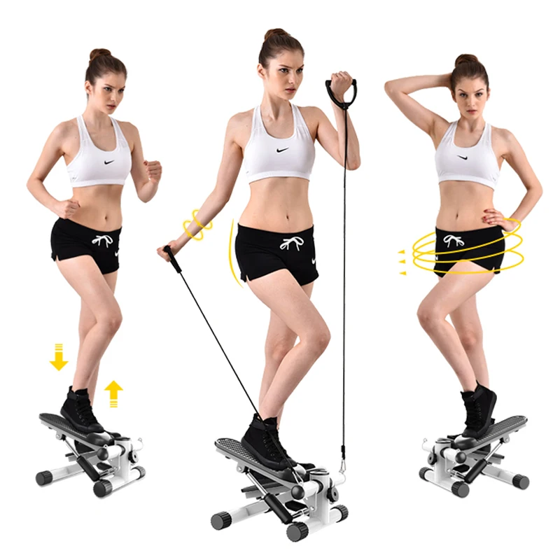 Bicycle Foldable Pedal Stepper Fitness Machine Slimming Treadmill Workout Step Aerobics Home Gym Mini Stepper Exercise Equipment