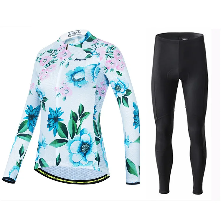 Cycling Sets Long Bib Set Autumn Bicycle Clothing Skinsuit Sleeve Maillot Cyclisme Men Suits Triathlon Suit Clothes Men's Shirt