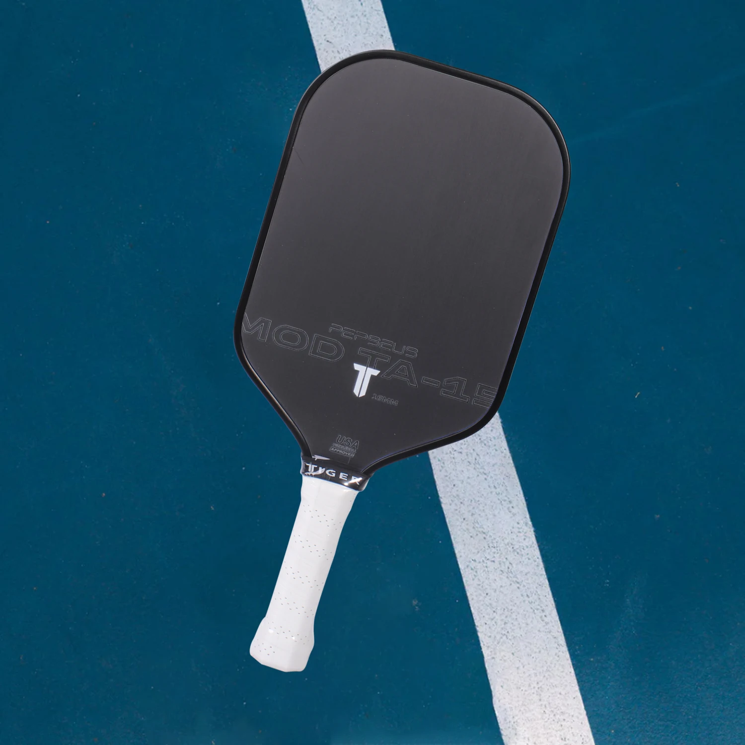 Tiger MOD TA-15 16mm Raw Carbon Fiber T700 Pickleball Paddle - Unisex-Adults, Cold Pressed PP Honeycomb Core, Cloth Pattern