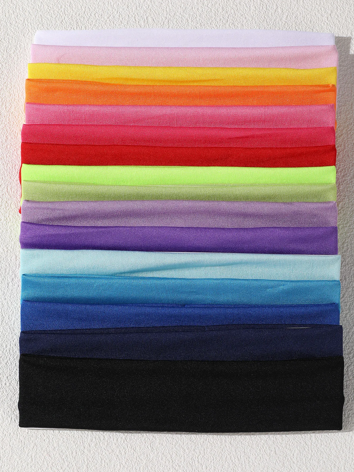 16 Stück/Set bunte Sport-Stirnbänder für Mädchen, dekoratives Stirnband-Set, geeignet für die tägliche Dekoration – Detail 4