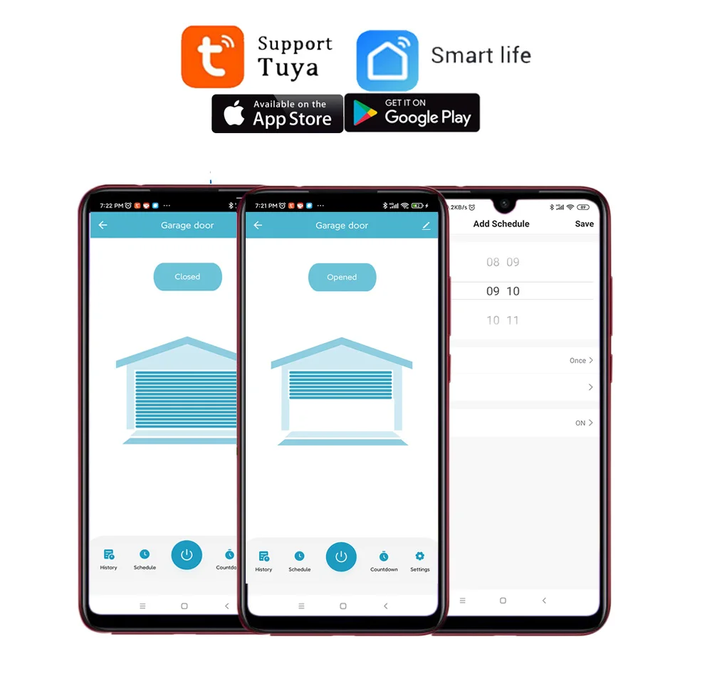 Wofea Smart WIFI 2.4G Tuya Smart Life Garage Door Opener Open/Close Garage By Cell Phone Easy Install