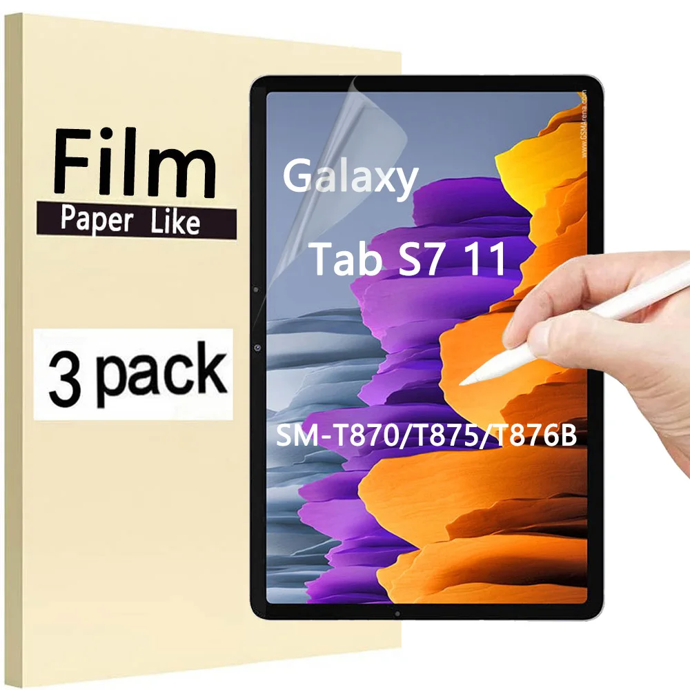 

Paper Film For Samsung Galaxy Tab S7 11 2020 SM-T870 SM-T875 SM-T876B T870 T875 T876 Matte PET Screen Protector Tablet Film