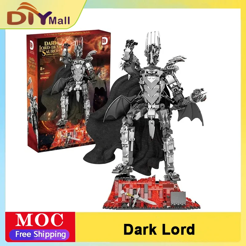 ชุดประกอบหุ่นยนต์ดาร์คลอร์ด 879 ชิ้น ของสะสมจากมิดเดิลเอิร์ธสุดอลังการ พร้อมไฟ LED ที่ดวงตา ขยับแขนขาได้ ของเล่นประกอบเอง ของขวัญคริสต์มาส
