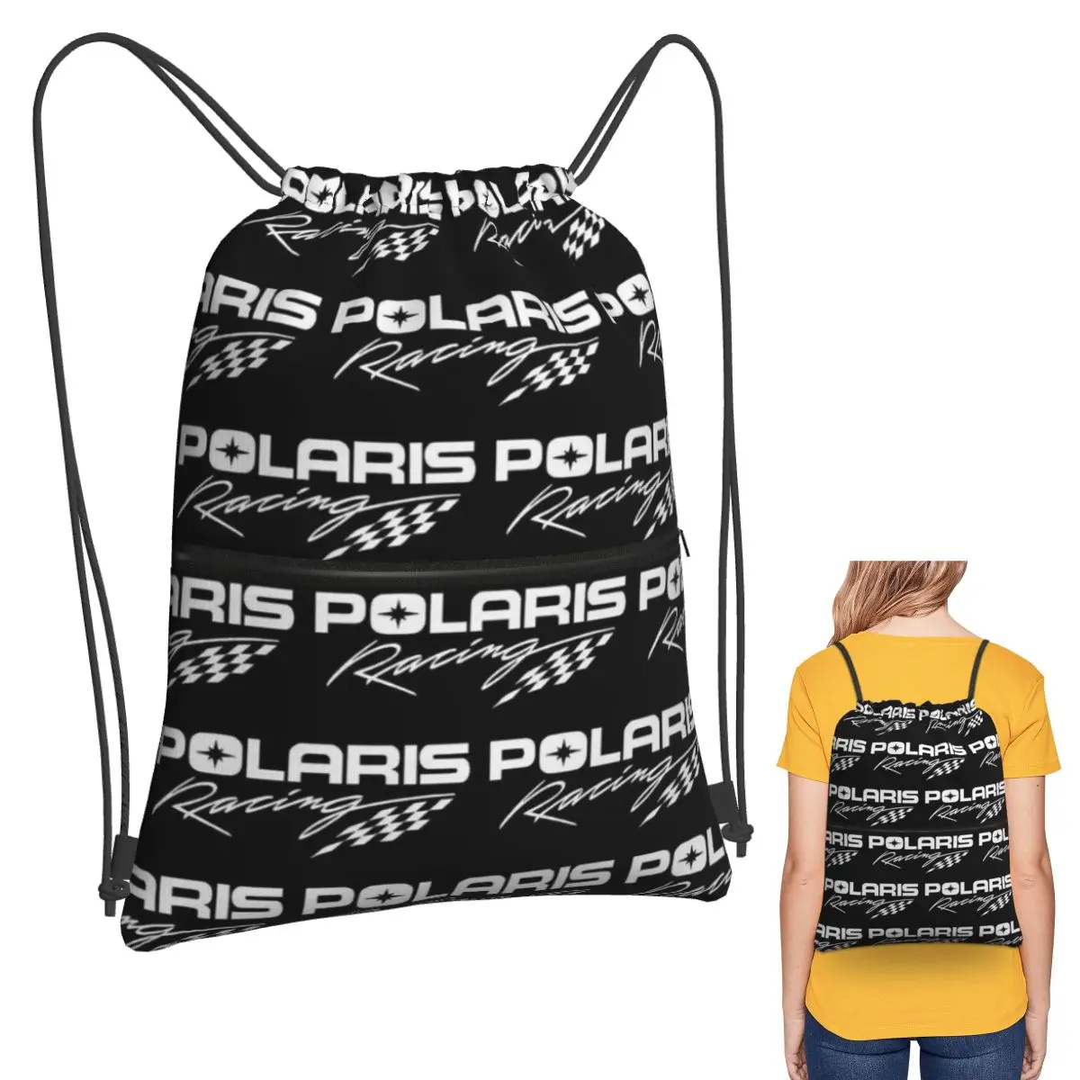 

Polaris Backpacks Portable Drawstring Bags Sports Bag Book Bags for Man Woman School