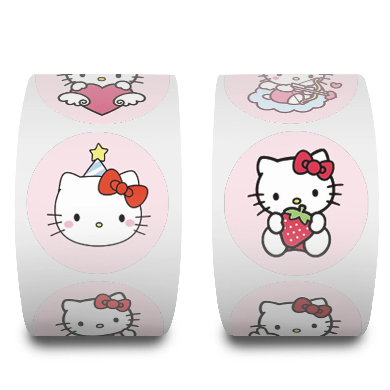 

500 шт./рулон, милые уплотнительные наклейки «Hello Kitty Sanrio», каваи, мультяшный рулон, наклейка, сделай сам, чемодан, телефон, гитара, чашка, скрапбук, детские игрушки