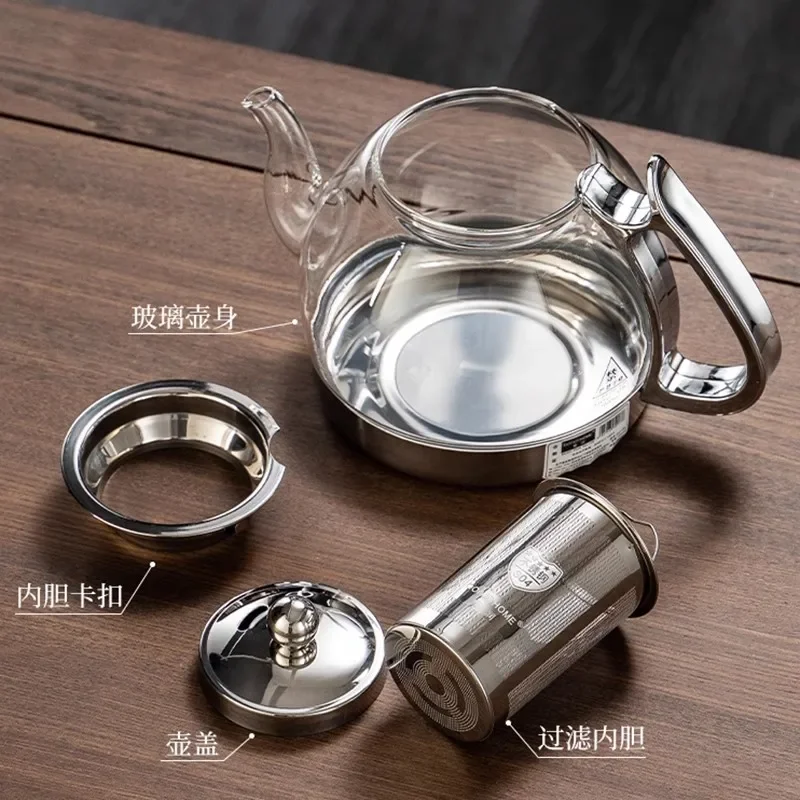 Induction cooker special pot boil tea dedicated cooker glass pot stainless steel liner kettle flower tea pot