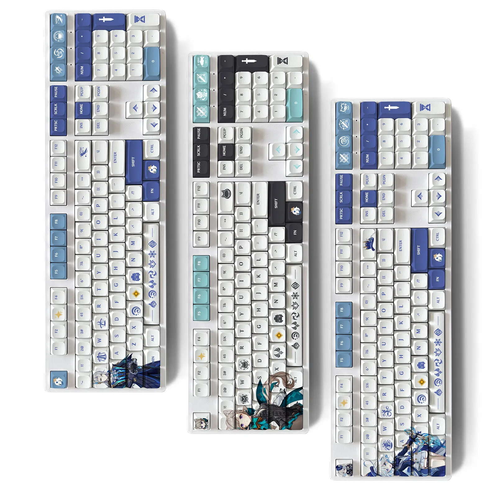 Furina wriothesley lyney 108 schlüssel kappe genshin schlag pbt farbstoff sublimation xda mx kreuz achsen schalter keycap mechanische tastatur geschenk