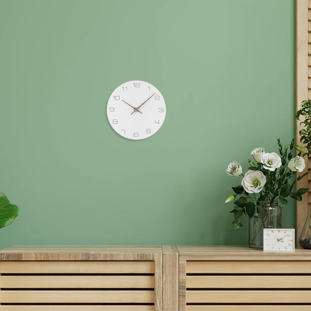 

Modern Clock Oversized Wood Wall Clock Silent Operation Simple Design for Living Room Bedroom Office Home Decor