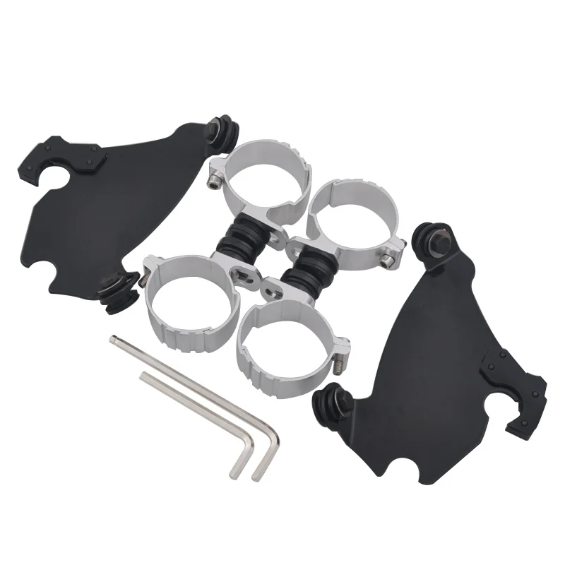

Motorcycle Part 49MM Fork Bracket Gauntlet Headlight Fairing Trigger Lock Mount Kit for Harley Davidson Dyna Fairing 2006-2016